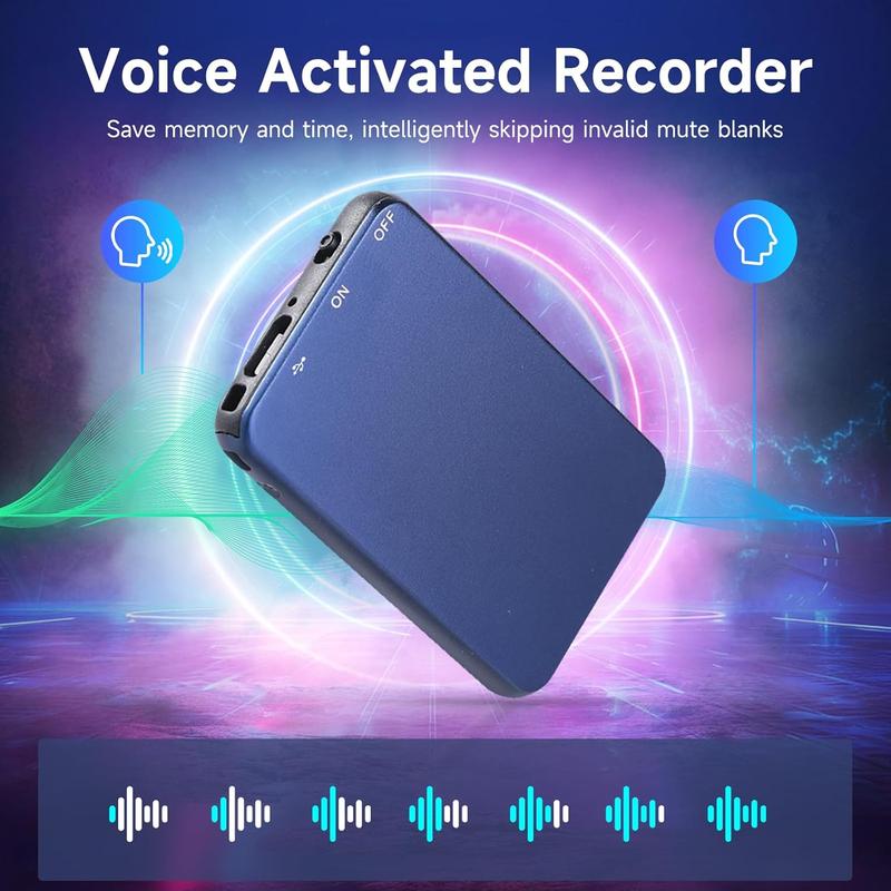 64GB Digital Voice Recorder - 1536KB Superior Sound Quality,   Metal Voice Activated Recorder with 35Hrs Battey Time, Ideal for Interview Class Lecture Meeting