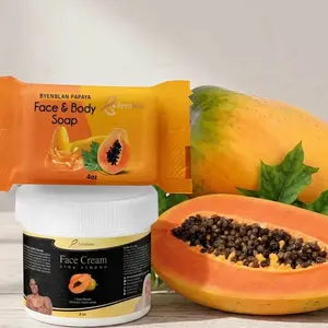 Grimèl Dyòl Nwè papaya face set Skin Repair Moisturizing Smoothie Cream Exfoliate