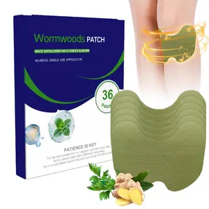 Wormwoods Patch for Knee Pain & Sprains Contains Wormwood Ginger Cayenne Pepper Instant Relief 36 Tablets Disposable