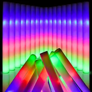AVTCTEK 45/68/100/200 Pack Bendable Foam Glow Sticks, Ultra Bright LED Light Up Toys with On/Off Switch, Ultra Bulk Reusable Party Supplies for Large Events, Festivals, Weddings, Sporting Events, Pool Parties, Camping & Bars