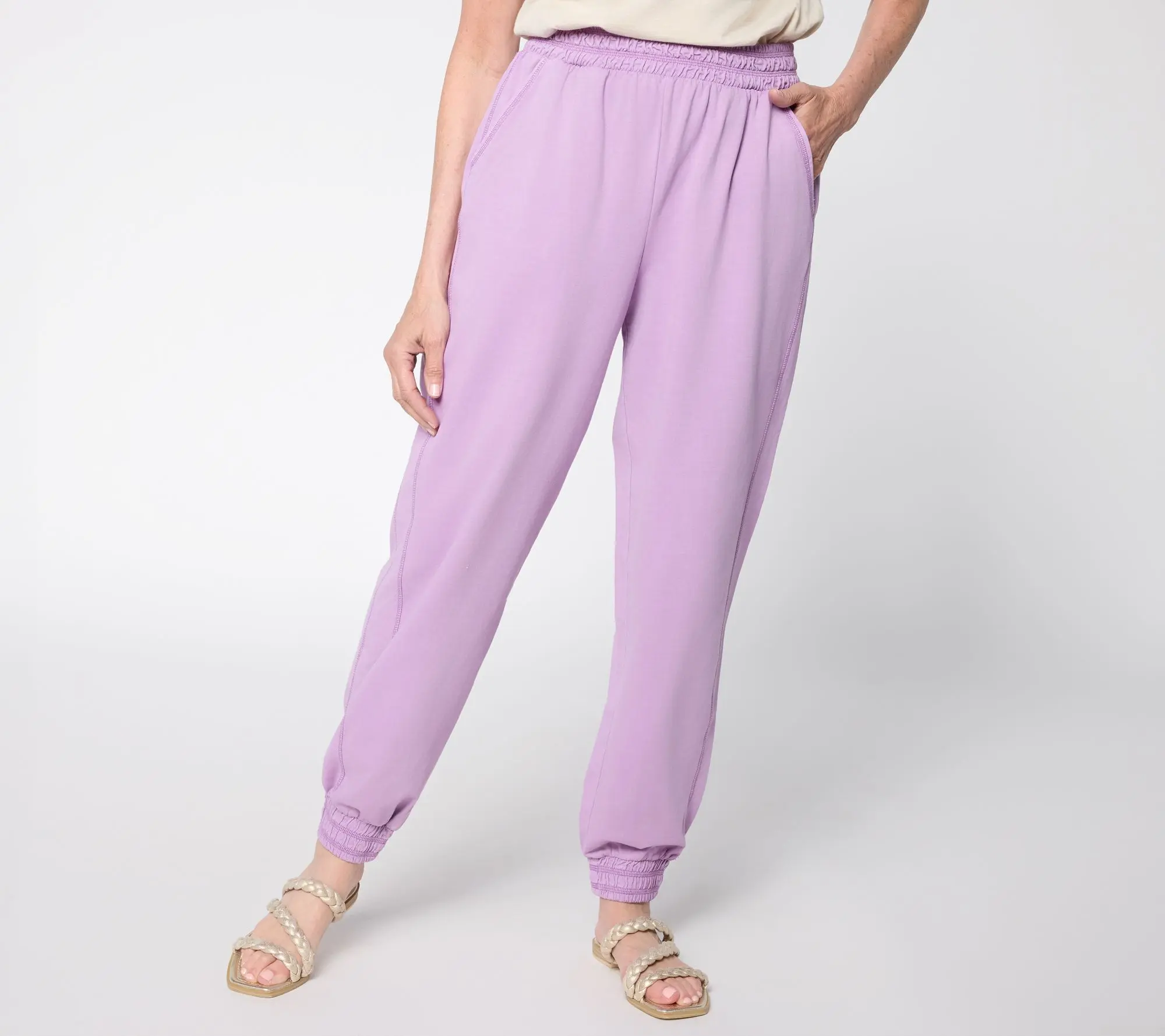 LOGO Lounge by Lori Goldstein Regular Jogger with Seam Detail