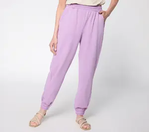 LOGO Lounge by Lori Goldstein Regular Jogger with Seam Detail LOGO Lounge by Lori Goldstein Regular Jogger with Seam Detail