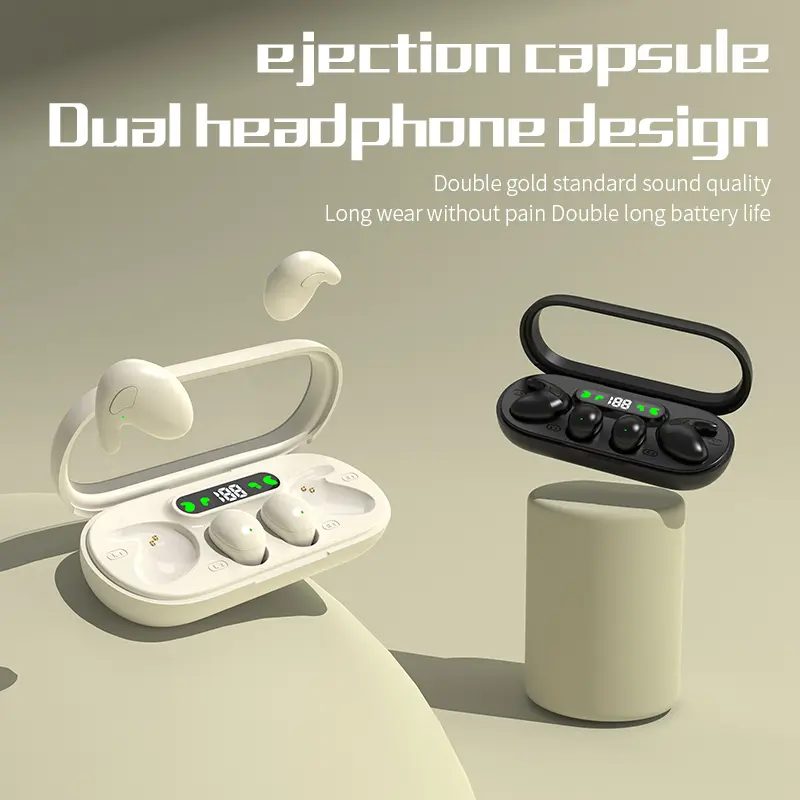 H.L.WALK-D  Wireless Headphones In-ear Design Noise Cancelling True Wireless Earbuds with Digital Display Wireless 5.4 Gaming Headset for Running Exercising Lightweight Fitness Earphones