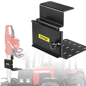 Father's Day Gift VEVOR Chainsaw Holder, Powder Coated Steel Chain, Tool Mount Accessories with U-Shape Bolts, Universal Saw Press Carrier Kit for ATVs, UTVs, Tractors, Trucks, Utility Vehicles, Black