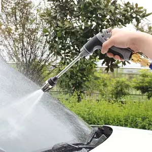 High Pressure Car Wash Gun, Upgrade Thick Rod, Plastic Body, Copper Nozzle, Garden Hose Sprayer, Multi-Function Watering Tool, Car Wash Jet, Car Wash Equipment, Car Wash Accessory