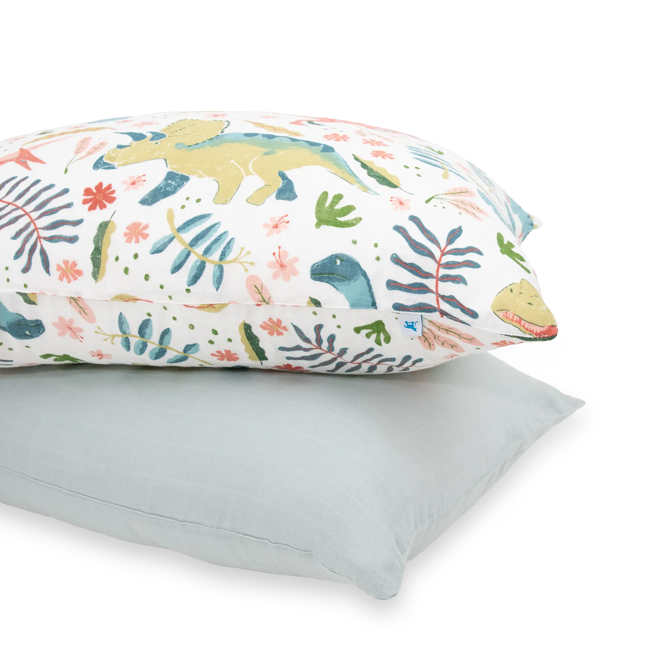 Cotton Muslin Pillowcase 2 Pack - Boho Dino