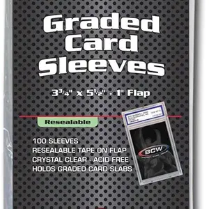 5 pack 100 graded card sleeves