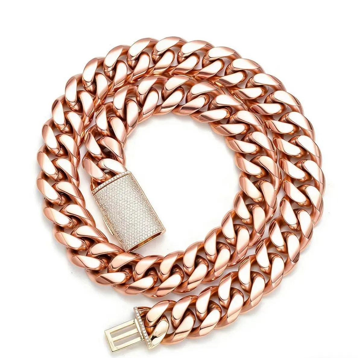Plain Cuban Link Chain Necklace - 24inch 25mm Hip Hop Costume Jewelry, Chain & Link Accessory for Night Events, Parties (Styles 1-23, SKUs 9103,9104,9015) with Complimentary Shipping, Metal, Evening