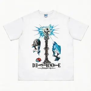 Death Note "Survivor" Heavyweight Vintage Tee 100% Cotton OVERSIZED Anime T-shirt Menswear top Suitable for all seasons - classic styles, fun graphic tee shirts, base layers, casual streetwear, suitable for both men and women.