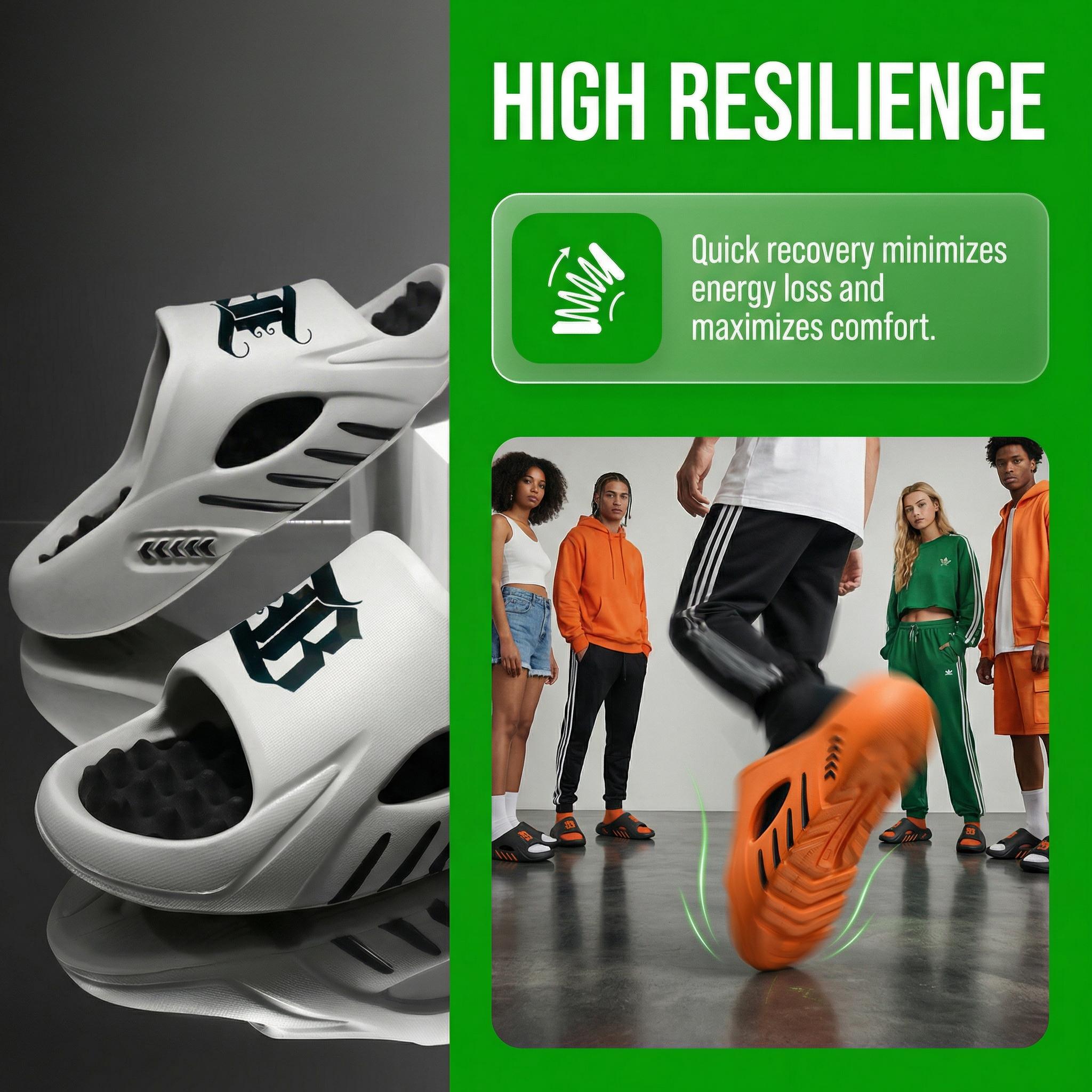 Men’s EVA Slide Sandals with Bold Letter Print – Breathable Hollow Design, Non-Slip Sole, Massaging Footbed, Stylish Summer Slippers for Indoor & Outdoor Walking Shoes Footwear Black，great for match day comfy sports lippers beach