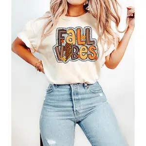 Fall Vibes Shirt, Leopard Fall T-Shirt, Trendy Fall T-Shirts,Fall Vibes Sweatshirt,Fall Leaves Shirts,Thanksgiving Shirt,Happy Thanksgiving, Gifts For Her