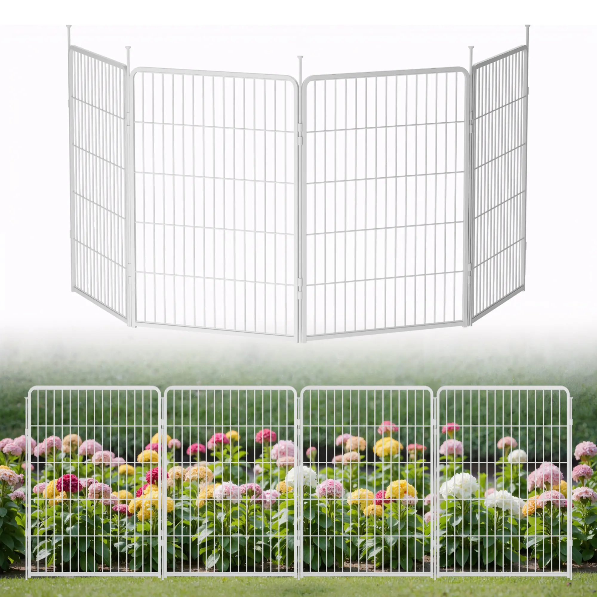 40 in(H) x 8.9 ft(L) 4 Panels no Gate