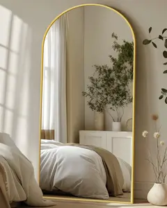 Gold Full-Length Mirror  71x32 Freestanding or Wall-Mounted Full Body Mirror