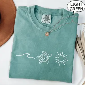 Comfort Colors Ocean Turtle Sun T-shirt, Summer Shirt Gift For Women, Beach Shirt, Summer Women T-shirt Gift