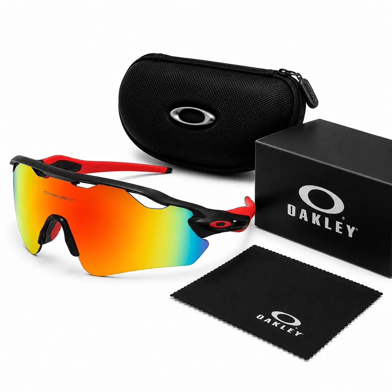 Oakley Wraparound Sunglasses for Men Women, UV400 Sports Eyewear for Cycling, Running, Driving & Outdoor Activities