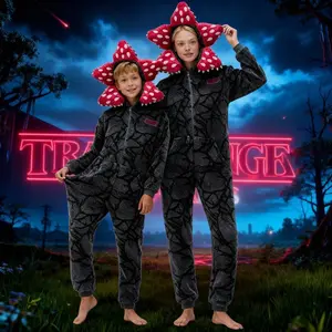 Unisex Fleece Onesie Pajamas Hooded One Piece Jumpsuit Soft Warm Cozy Fit Cute Cosplay Costume Loungewear for Fall Winter Home Essential