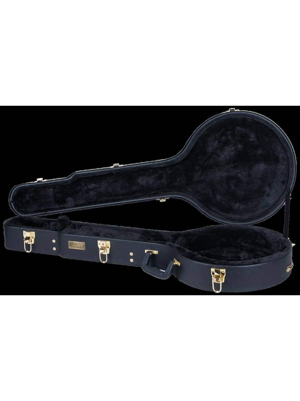 11 in. Premier Hardshell Openback Banjo Case - 4-String or 5-String, 11.05 lbs, Arched Tops, Gold-Plated Accents, Leatherette-Covered Handle, Highest Level of Protection, Padded Red Plush Interior