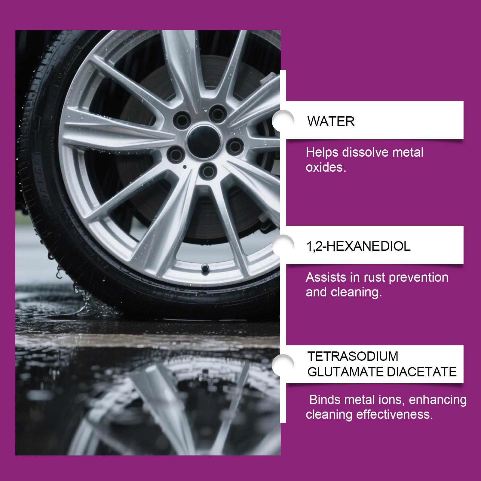 Car Wheel Hub Cleaning Spray 120ml Two Face Wheel Cleaner Acid Free Removes Brake Dust and Dirt Suitable for All Wheel Hubs and Tires Car Wheel Hub Cleaning Spray 120ml Two Face Wheel Cleaner Acid Free Removes Brake Dust and Dirt Suitable for All Wheel Hubs and Tires