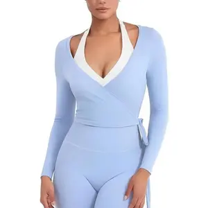Sexy Cutout Tie-Up Yoga Set Fashion Sports Lounge Wear