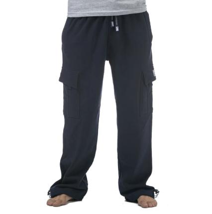 Men's Heavyweight Cargo Sweatpants Cargo Pants 6 Pockets Casual Fleece Pants Hip-Hop Harlan Style Loose Elastic Waistband Tall Comfortable Simple Style short Stretch Techwear plain button pocket cargo pant