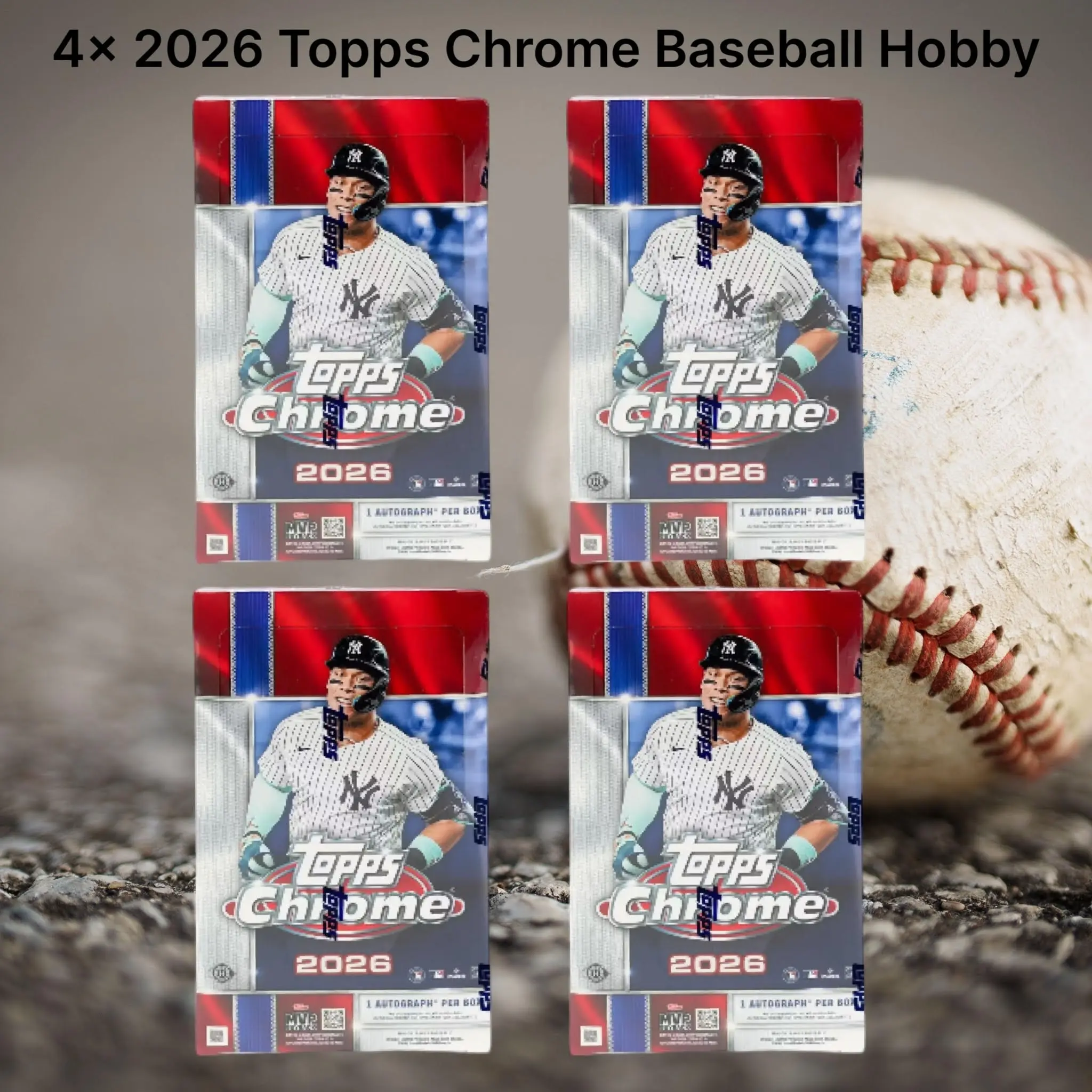 Baseball Break 775 - 2026 Topps Chrome Baseball Hobby 4 Box PYT