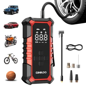 GOOLOO A6 Gear 160 PSI Tire Inflator Portable Air Compressor, 7500mAh Cordless Tire Inflator with Digital Pressure Gauge ＆LED Light, 3X Faster Air Pump for Car Tires, Bike,Balls, Auto Shut-Off