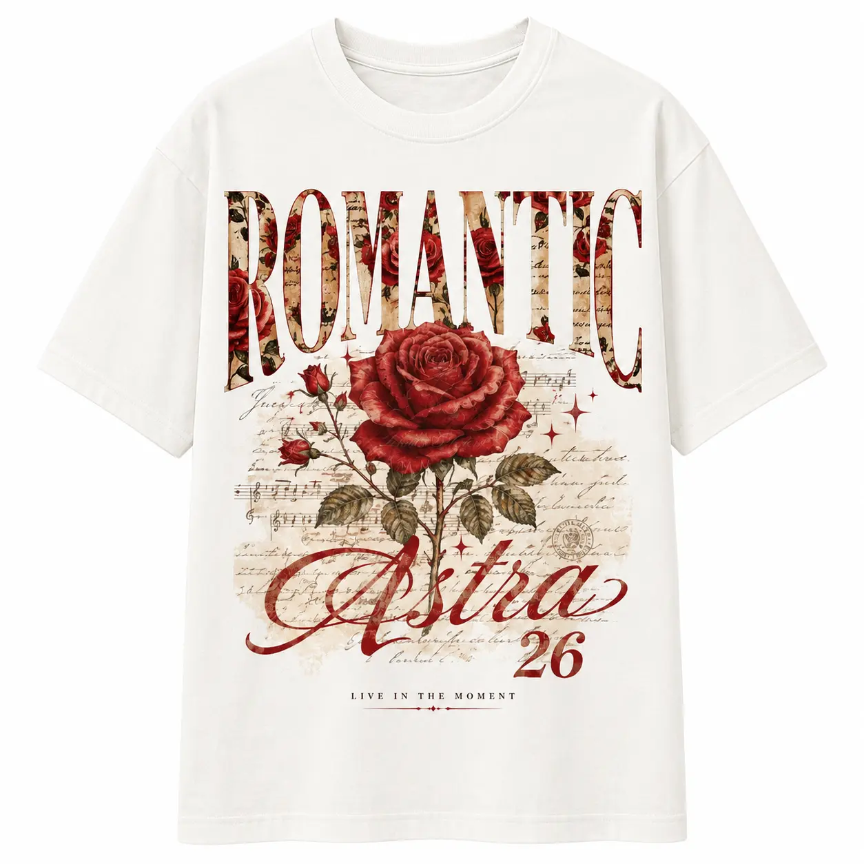 Romantic Rose Graphic T-Shirt, Vintage Floral Script Tee, Coquette Aesthetic Shirt, Retro Botanical Unisex Casual Top #RomanticTee #RoseShirt #CoquetteStyle #VintageGraphicTee #TikTokMadeMeBuyIt