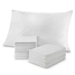 Stock Your Home (100 Count) Disposable Pillow Case Covers, Tissue/Poly 21