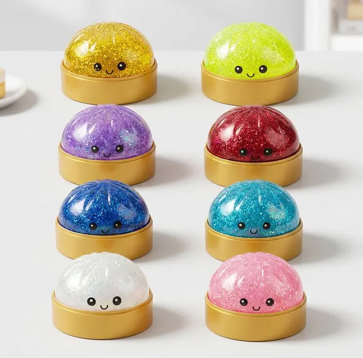 Rainbow Dumpling Squishy Toy, Cute Food Squeeze Toy, Soft Sensory Fidget Toy for Kids and Adults