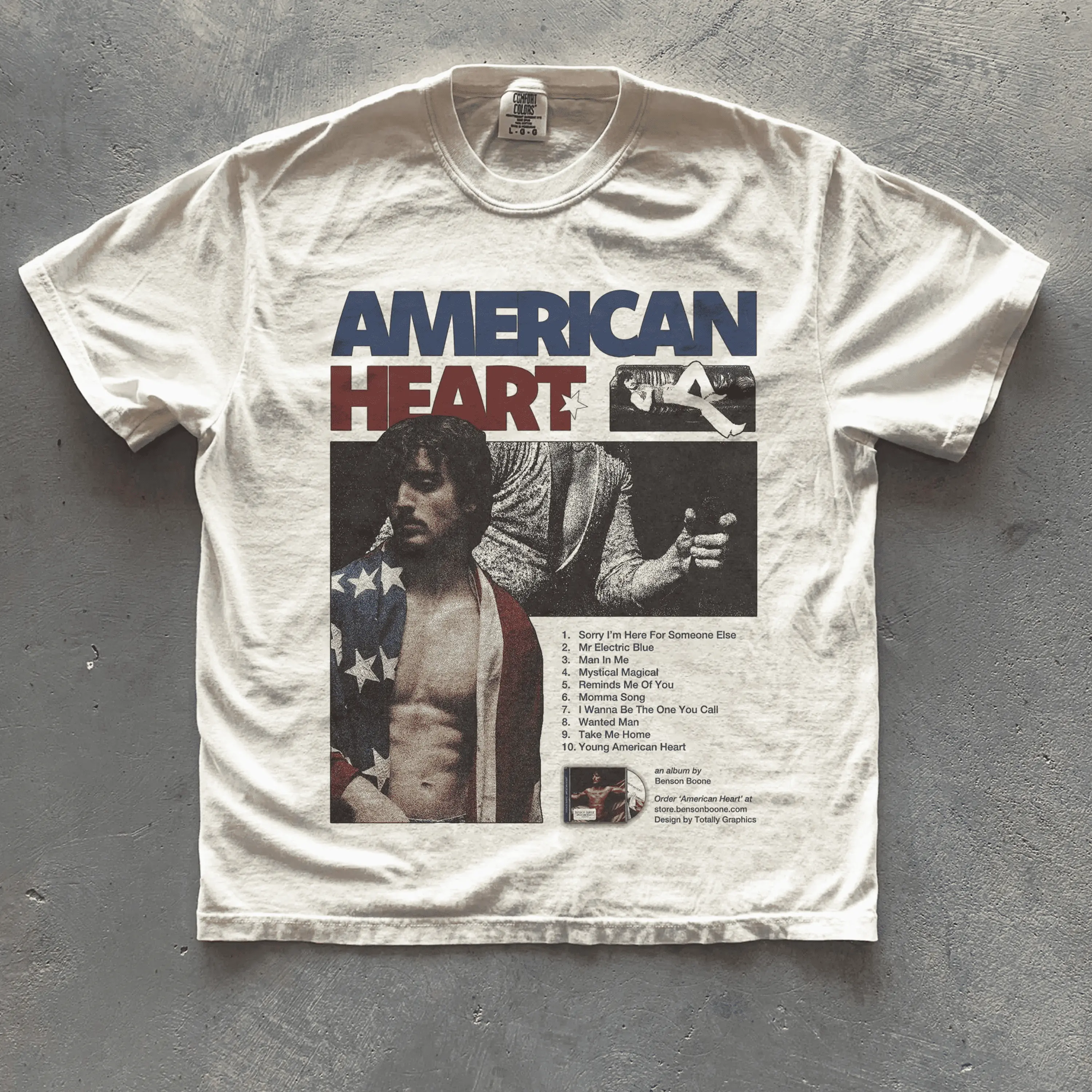BENSON BOONE AMERICAN HEART ALBUM T-SHIRT, Benson Boone t-shirt BENSON BOONE AMERICAN HEART ALBUM T-SHIRT, Benson Boone t-shirt