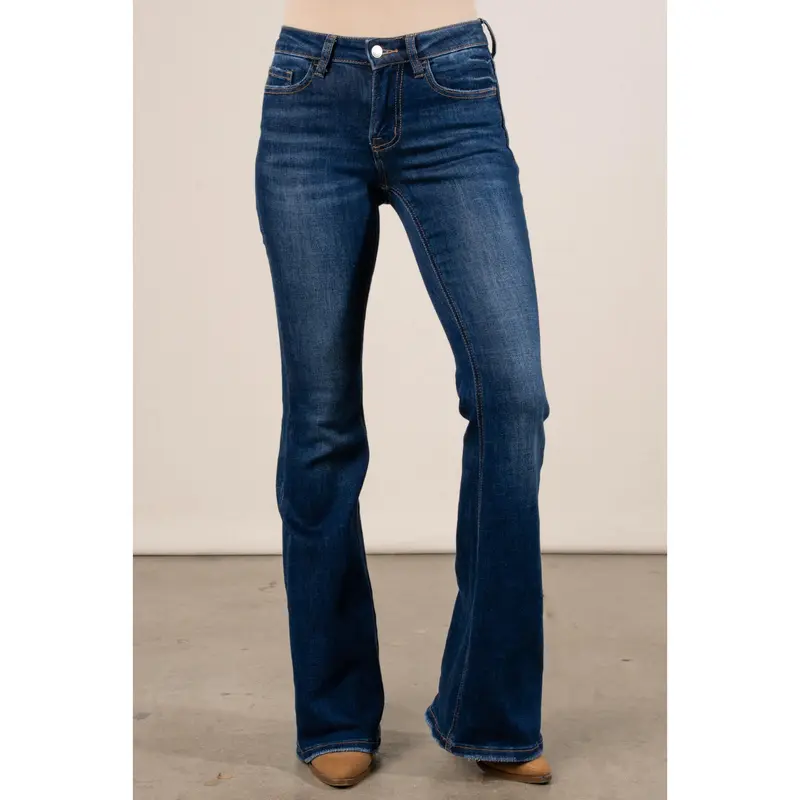 Lovervet by VERVET | Kacie Mid Rise Flare Jeans