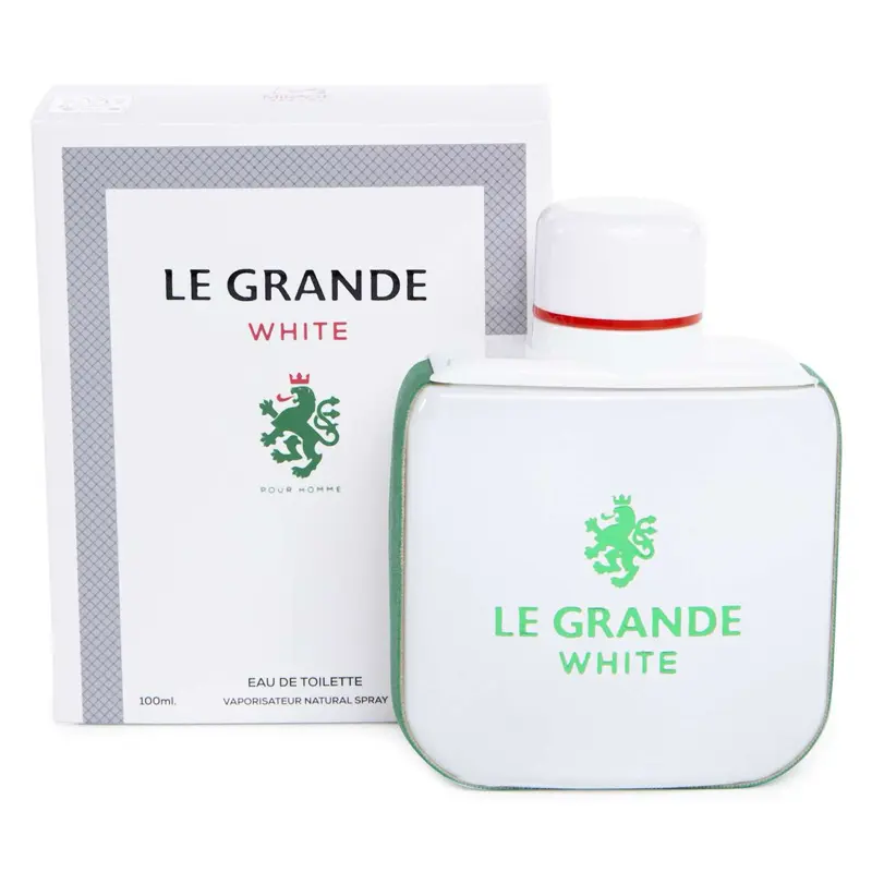 Le Grande White Eau De Toilette 3.4oz - 100ml Vaporisateur Natural Spray in White Bottle