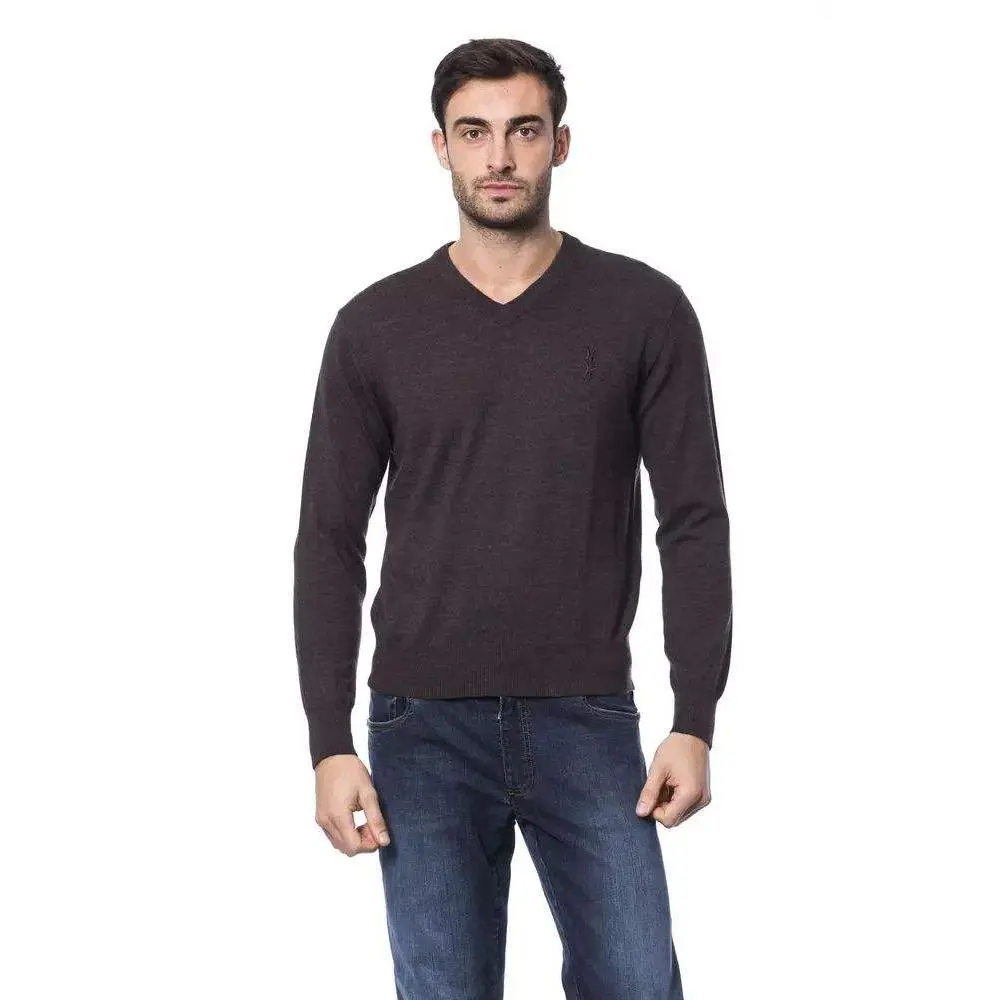Billionaire Italian Couture Brown Merino Wool Sweater