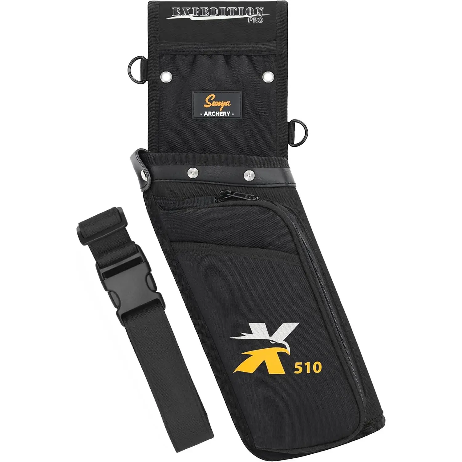 X510 Field & Competition  Arrow Quiver | 3-Slot Noise-Free Archery Quiver with Sturdy Storage System (42x18cm)