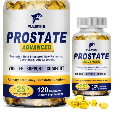 FULIMIKS Advanced Prostate Botanical Capsules with Saw Palmetto & Sitosterol - Men's Health Dietary Supplement, Botanical Supplement for Advanced Bladder & Fluid Relief, Urine Flow Boost, Hair Growth Support