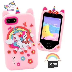 Kids Learning Smartphone with Dual Camera, 2.4 Inch Touch Screen, Educational Toy for Ages 3-12, Interactive Games & Music Player