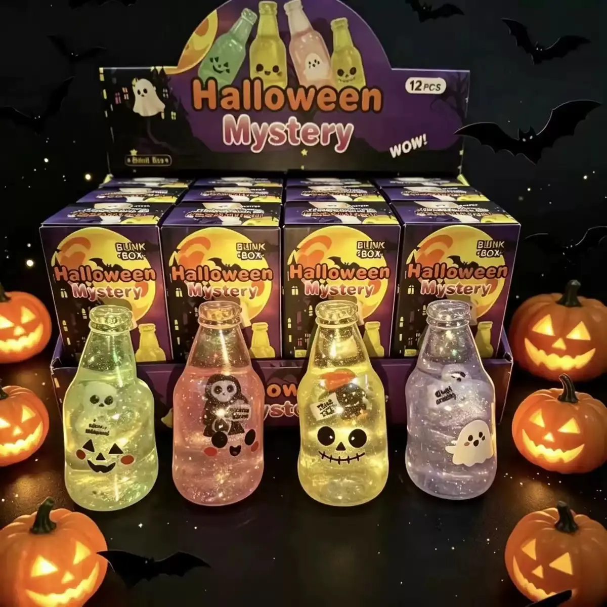 Novelty Halloween Bottle Squishy, Soft Non‑Sticky Slow Rebound Party Fidget Toy