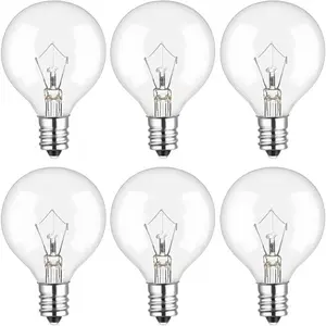 25 Watt Wax Warmer Bulbs,Light Bulbs for Full Size Scentsy Warmer & Candle Wax Warmer,Long Life-Span and Melt Wax Fast Warming Bulbs,120 V/E12 Type G Bulb,Dimmable, Warm White,6 Packs