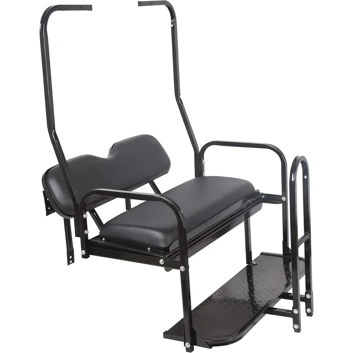 Flip Folding Rear Back Flip Seat Kit W/Free Grab Bar & Roof Support for 1982-2000.5 Club Car DS Golf Cart