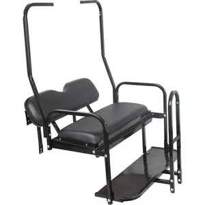 Flip Folding Rear Back Flip Seat Kit W/Free Grab Bar & Roof Support for 1982-2000.5 Club Car DS Golf Cart