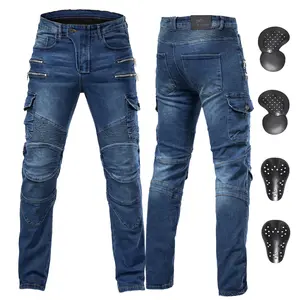 Men's Motorcycle Jeans with Armor Adjustable Air-Vents Riding Pants for All-Day Comfort (City Commutes/Off-Road)