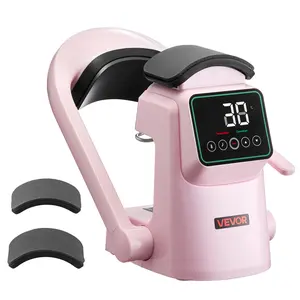 VEVOR Auto Hat Heat Press Machine,  with 2pcs Interchangeable Platens, Automatic Open and Release, Touchscreen for Precise Time and Temperature Control, Heat Transfer Printing for Caps, Hats, Pink