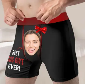 Best Gag Gift Ever, Custom Photo Men boxer Briefs, Gift For Valentine's Day, Funny Couple boxer ethika boxers Fabric Menswear Underwear