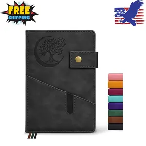 Blank Journal Notebook, A5 Hardcover Leather Sketchbook with 200 Pages