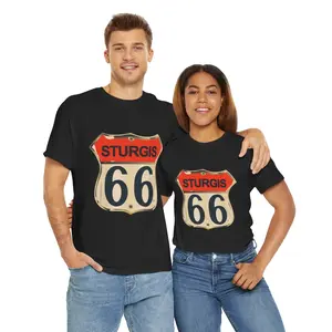 Vintage Retro Sturgis 66 Mom Pop Used Harley Tee, Unisex Heavy Cotton T-shirt, Biker Motorcycle Apparel, Graphic Tee, Gift for Riders, Casual Classic