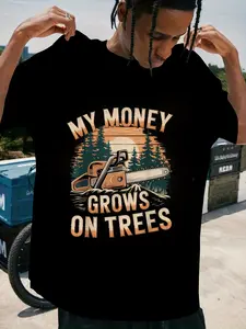 This T-Shirt Features a Humorous Design about Money And Lumberjacks Made from 100%. It'S Available in Black And Sizes S to XXXL Crafted from High-Quality