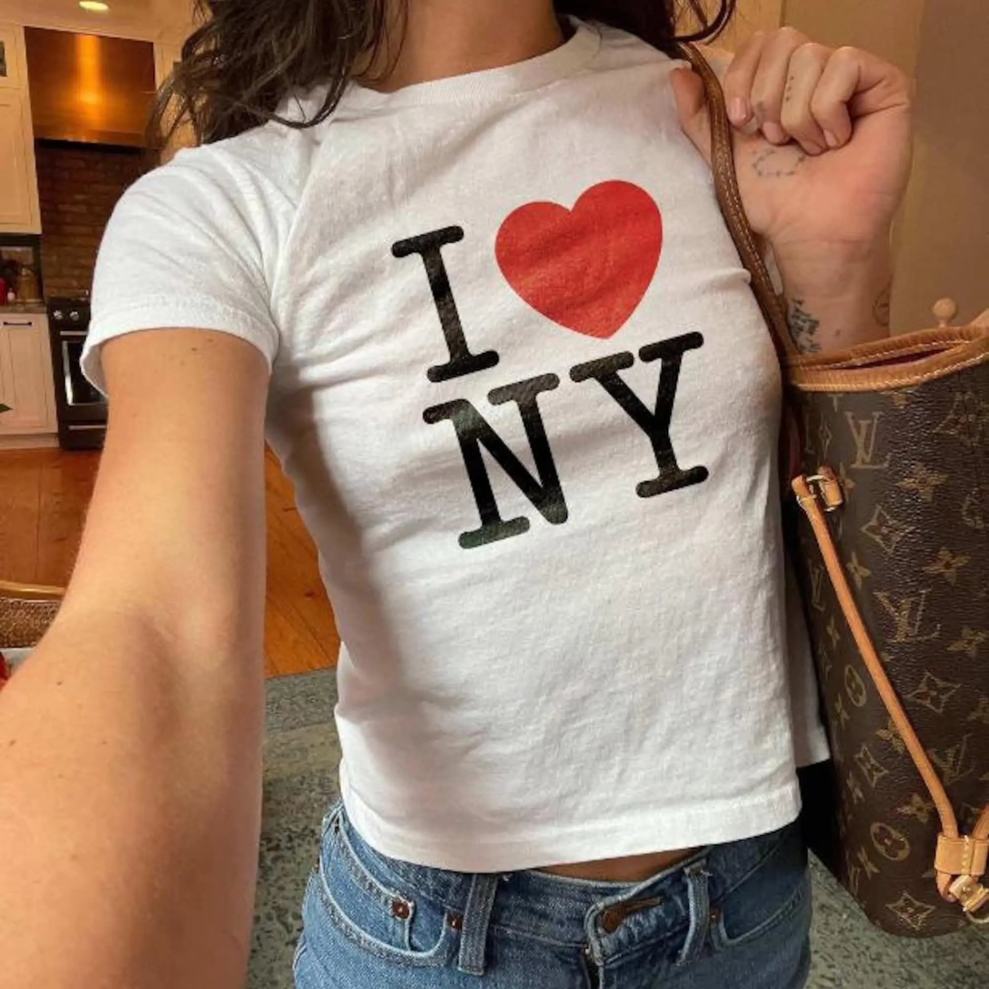 [Sale Up To 40%] I Love NY - Y2k Style Baby Tee, New York City, Trendy Shirt For Women, Gifts For Her