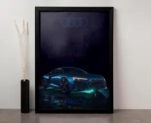 2019 Audi R8 V10 Quattro Poster Unframed - Luxury Sports Car Digital Wall Art