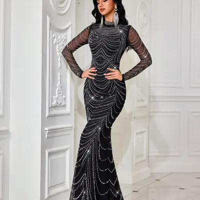 kate middleton evening dresses pictures Victorian Gothic Lace and Velvet Layered Evening Dress main image 1