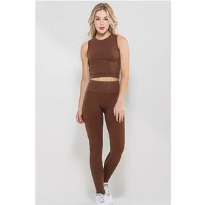 Thick Dark Brown High Waisted Workout Leggings for Women - Only Available in Dark Brown Color